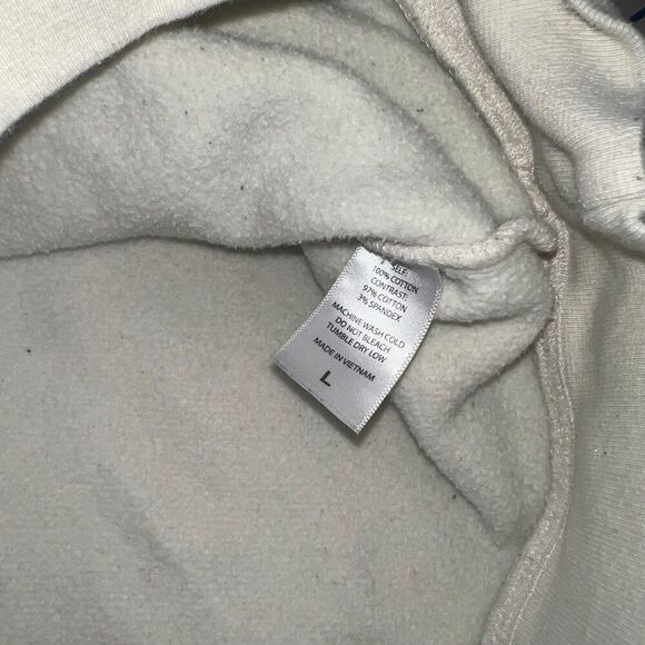 Unfinished Apparel Focusing My Energy Hoodie Size Large White Heavy Pullover - Picture 10 of 11